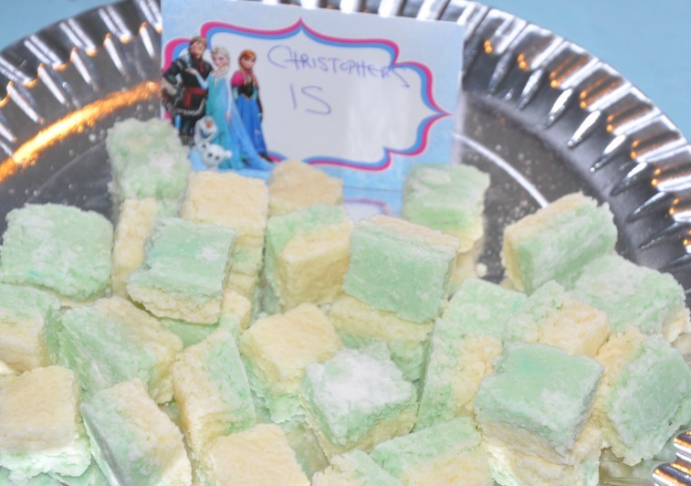 Frost coconut sweets Coconut Ice Squares