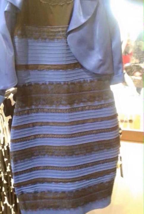 dress black and blue or white and gold