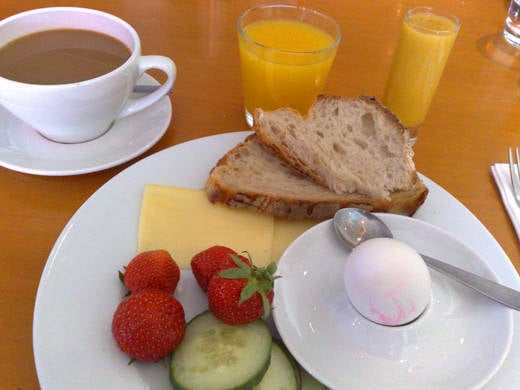 Frukost på hotell Diplomat i lördags. 