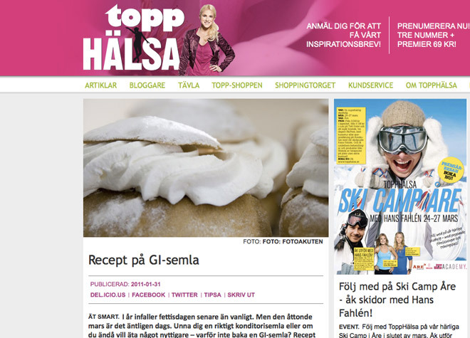 Skärmdump från ToppHälsa. 